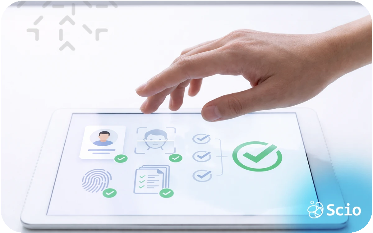 FinTech financial education: user reviewing a digital financial product on a mobile device with clear risk indicators and transparent interface design