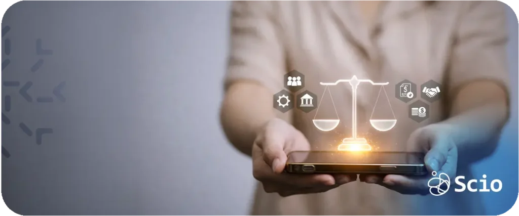 Visual representation of the balance between FinTech platform design responsibility and user financial decision-making autonomy