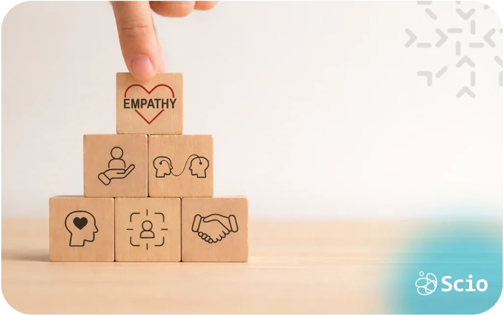 Empathy in software design: product team member observing a real user interacting with a digital product to understand friction points and improve user experience