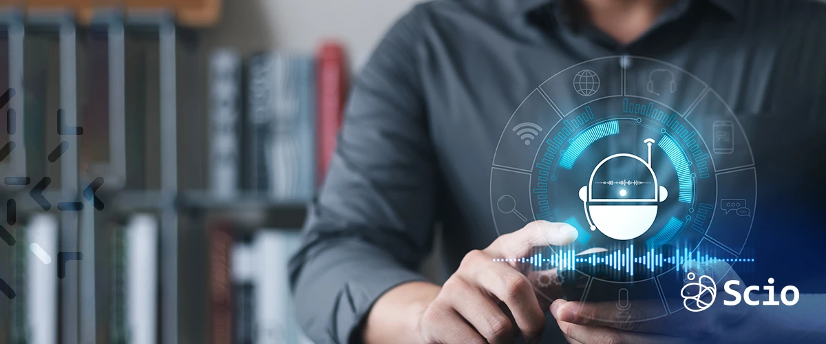 AI Chatbots in FinTech Customer Support Person using a smartphone with an AI chatbot interface symbolizing digital customer support in FinTech.