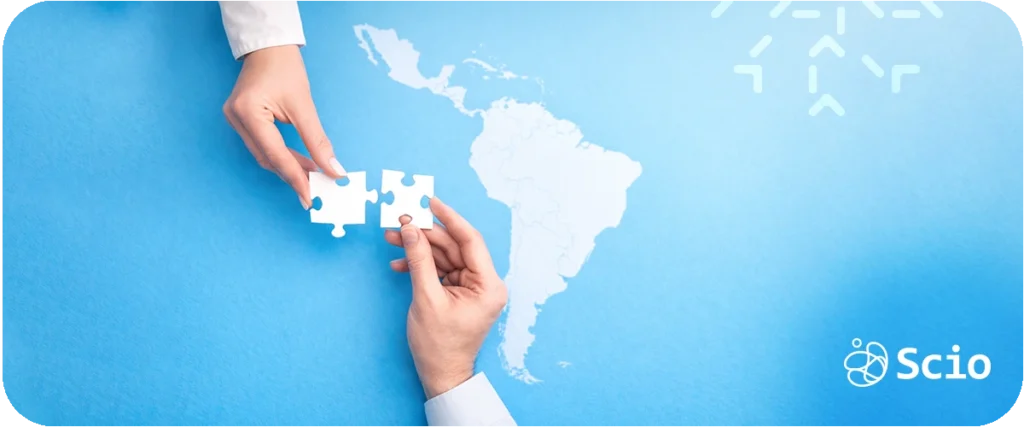 Nearshore development partner: US engineering leader shaking hands or collaborating with nearshore engineering team representing a long-term strategic partnership