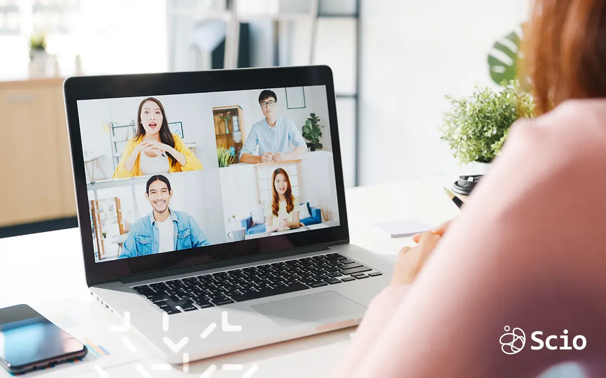 Developer participating in remote customer call to strengthen nearshore team collaboration