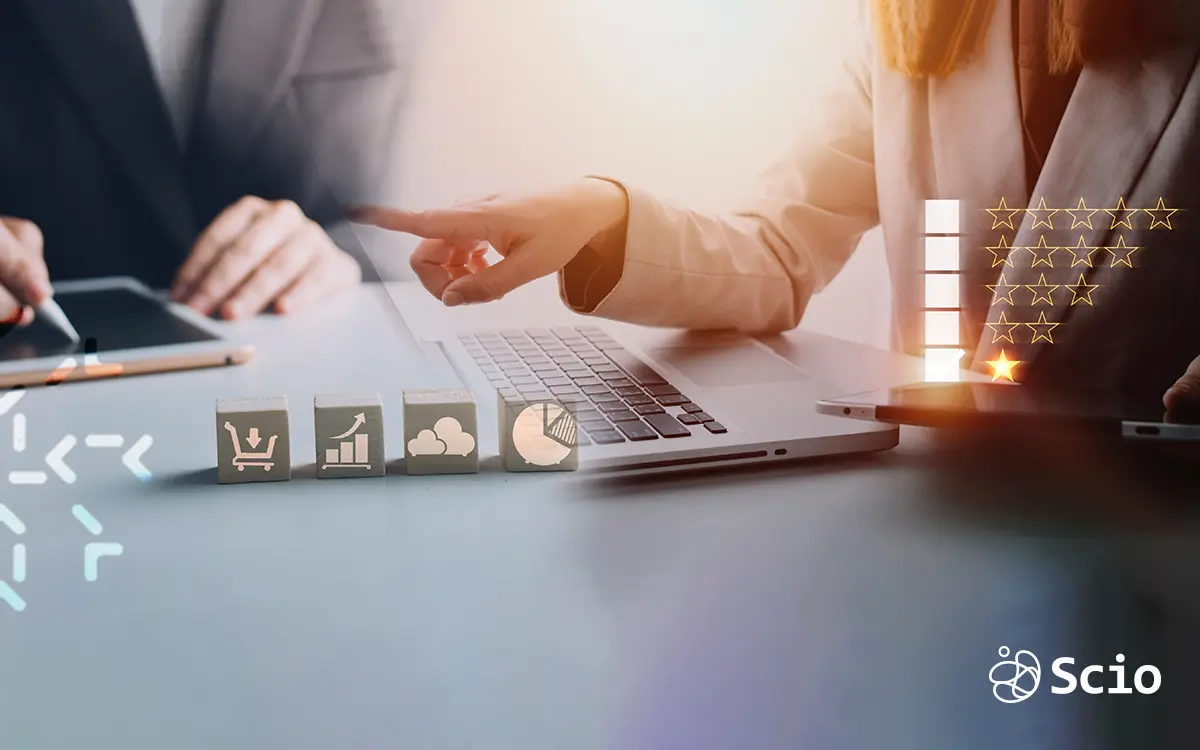 Businessperson reviewing legal documents on a digital tablet with cybersecurity icons, symbolizing IP risks and cross-border compliance challenges.