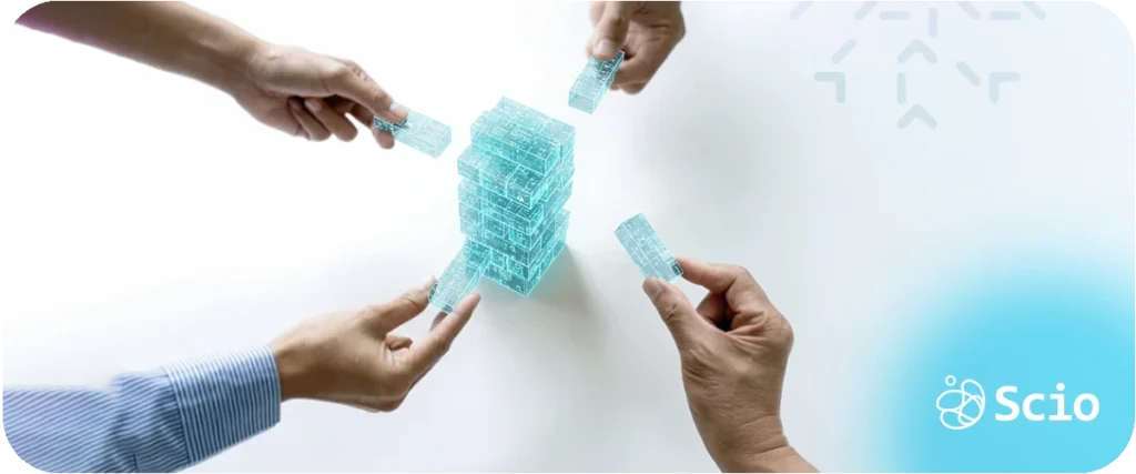 Software delivery speed versus stability: engineering team assembling a product foundation representing the balance between shipping fast and building on solid architectural ground