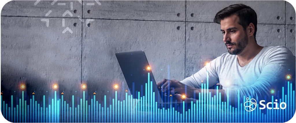 Engineering performance metrics: engineering leader reviewing outcome-based data rather than commit counts representing the shift from activity signals to real impact measurement