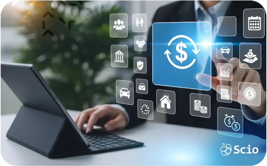 Technical debt financial risk: executive reviewing a software portfolio balance sheet representing the unpriced liability that technical debt creates for PE-backed software organizations