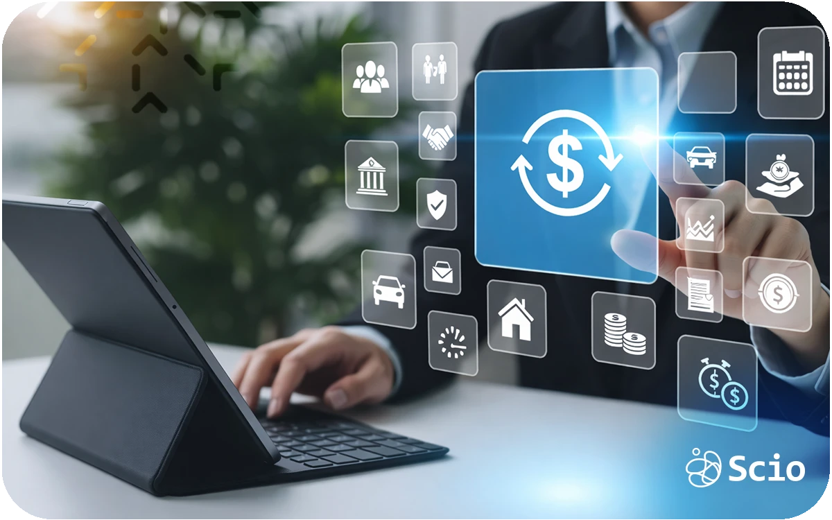 Technical debt financial risk: executive reviewing a software portfolio balance sheet representing the unpriced liability that technical debt creates for PE-backed software organizations
