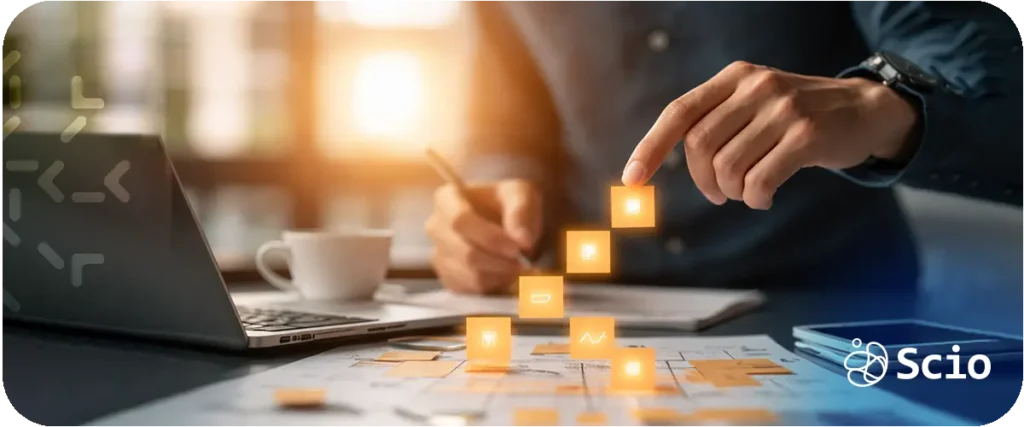 Trade-off comparison table showing feature work versus technical debt work on visibility revenue impact operational risk developer efficiency and future roadmap flexibility