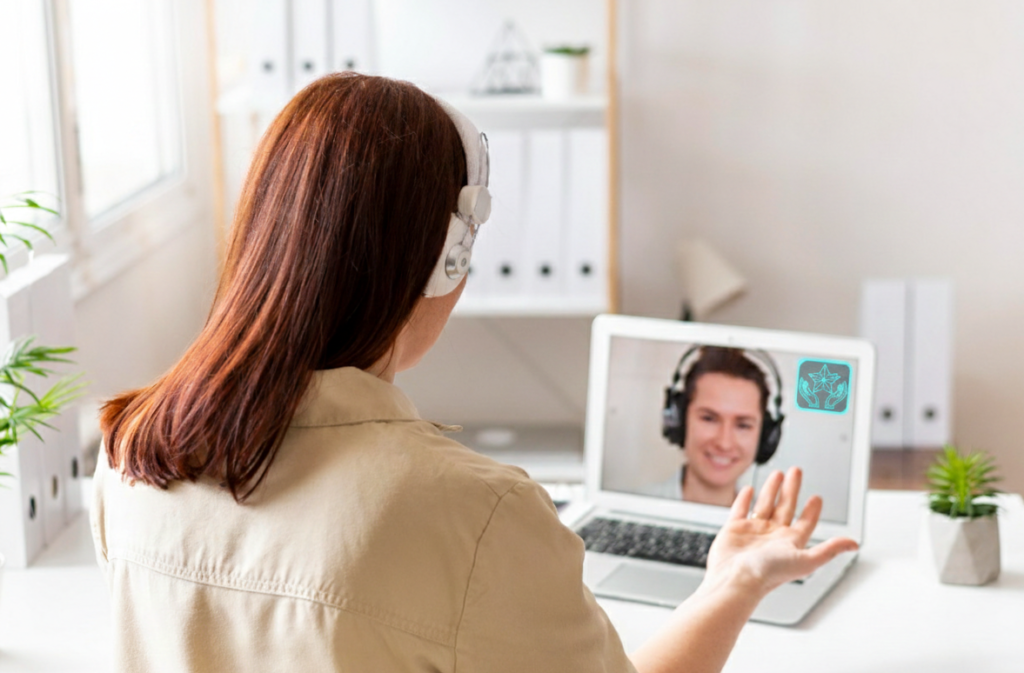 Distributed engineering team sharing peer recognition in a virtual space representing how remote teams can build acknowledgment culture across different time zones