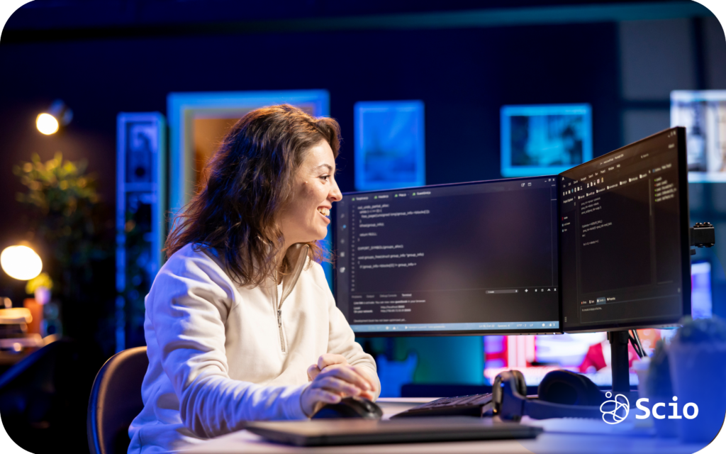 Future of software development: engineering leader reviewing code ownership decisions representing the irreplaceable role of human judgment in production software systems
